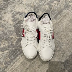 Aldo red and blue gucci like sneakers